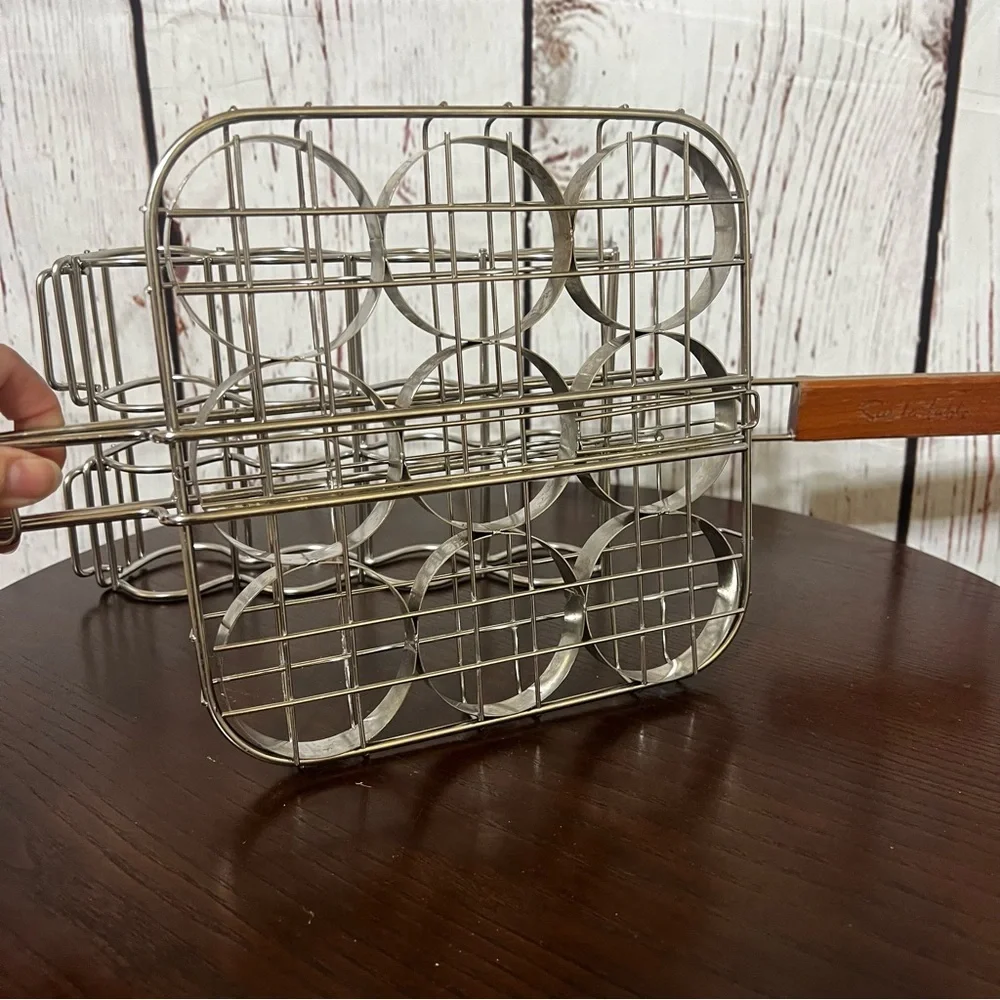 Sur La Table Stainless Steel BBQ Grill Baskets 9 burger sliders 4 corn on a cob